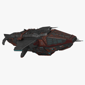 3D Futuristic Armored Spaceship model