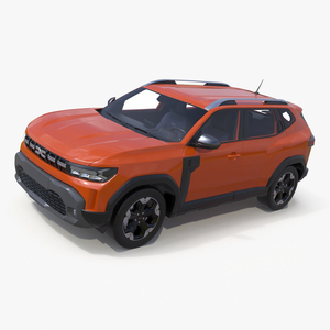 3D model Dacia Duster 2024 Crossover Simplified Orange