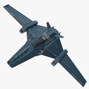 3D Futuristic Space Stealth Fighter Jet