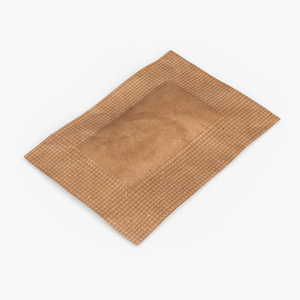 Brown Paper Sugar Sachet 3D model