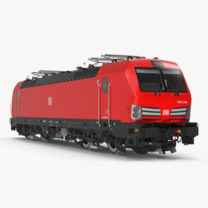 Siemens Mobility Vectron Locomotive Red 3D model