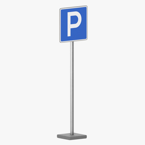 Road Sign Parking 3D