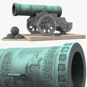 3D model Tsar Cannon Monument