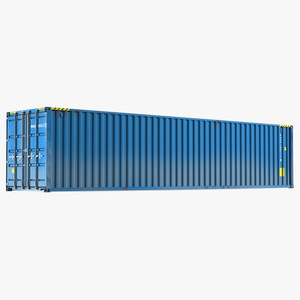 3D High Cube Shipping Container 40ft Blue model