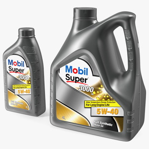 Mobil Super 3000 Bottles 3D model