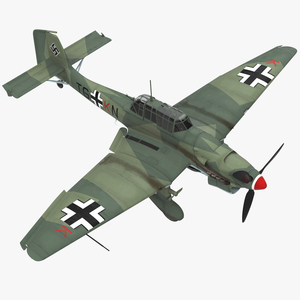 Junkers Ju 87 German Dive Bomber Rigged 3D model