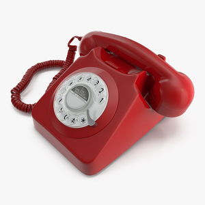 Retro Design Corded Landline Phone 3D model