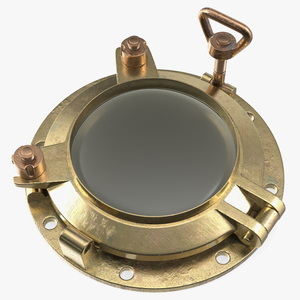 Vintage Ship Porthole Brass 3D