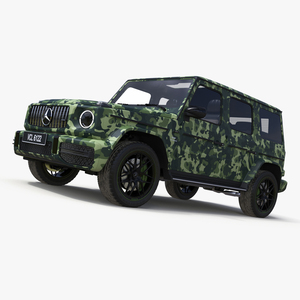 3D Mercedes-Benz G63 AMG 2019 Camouflage Matte model