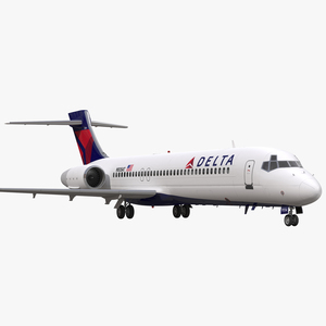 3D model Boeing 717 200 Delta Air Lines