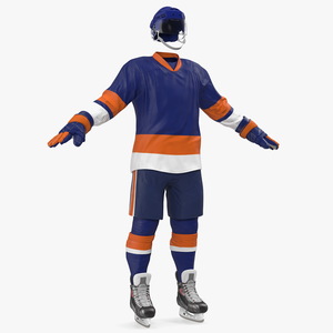 3D Hockey Equipment Blue