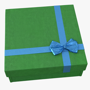 3D model Giftbox 4 Green