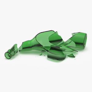 Shattered Glass Bottle 3D