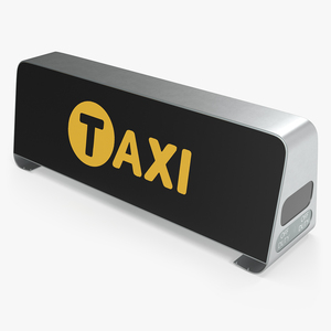 3D model Taxi Sign Black