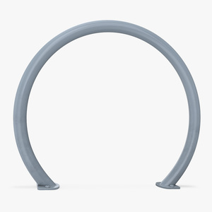 Circle Bicycle Rack Grey 3D model