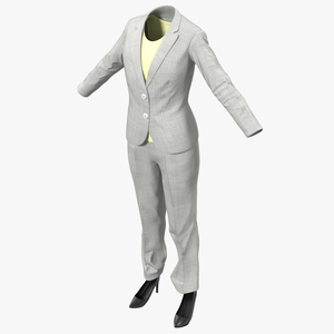 Women Workwear Suit 3D model