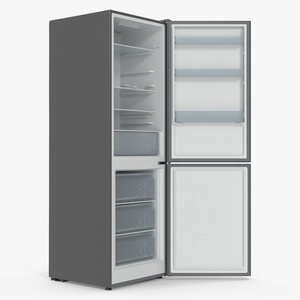 3D model Fridge Candy CCRN 6180S Open Door Silver