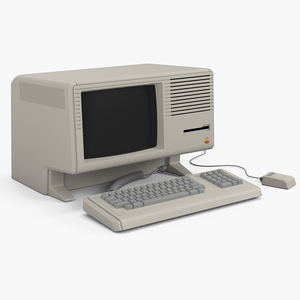 3D model Vintage Apple Personal Computer Lisa with Keyboard and Mouse