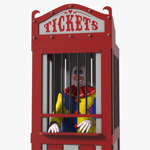 3D model Circus Ticket Booth with Clown