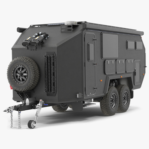 3D model Expedition Mobile Home Black Rigged