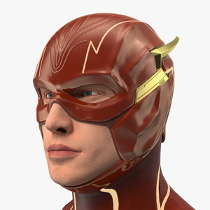 Flash Comics Character Head 3D