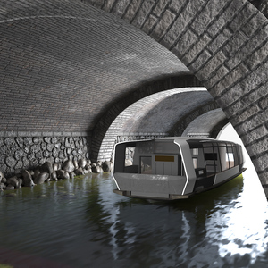 3D River Tunnel with River Tram model