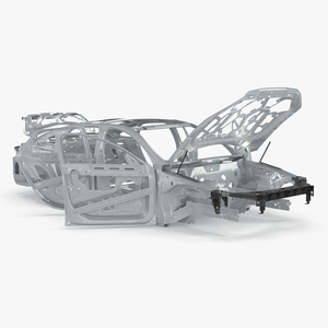 Car Frame Unibody Structure Rigged 3D model