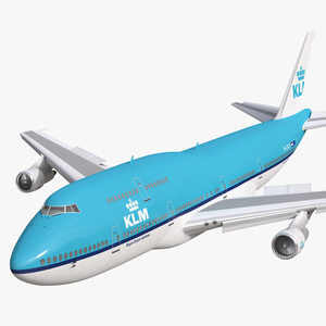 3D model Boeing 747 300 KLM Rigged