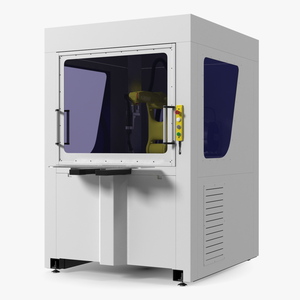 Enclosed Compact Robotic Welding Cell 3D