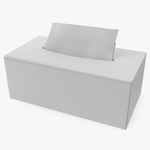 3D Tissue Box White