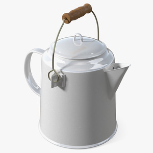 3D model Vintage Enamel Tea Kettle