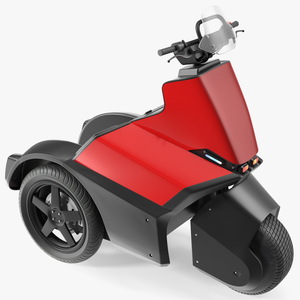 3D Electric Bike Red Light model