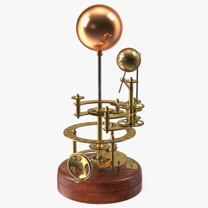 3D Vintage Brass Solar System Orrery model