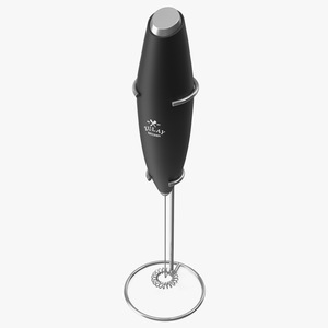 Milk Handheld Mixer Zulay Black with Stand 3D