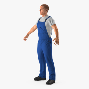 3D Worker Wearing Boiler Suit