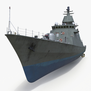 3D Modern Armed Warship Naval