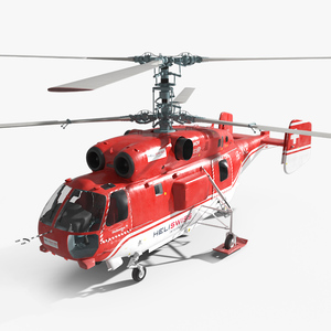 3D model Kamov KA 32 Firefighting Helicopter Simplified Interior