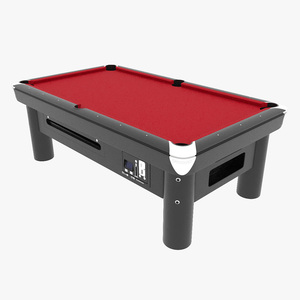 3D model Pool Table Red Empty