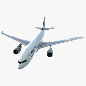 3D model Jet Airliner Airbus A330-200 Lufthansa Rigged