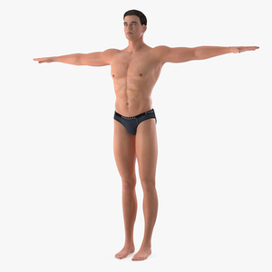 3D Fit Athletic Man T-Pose model