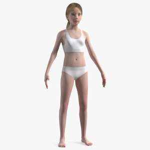 Kid Girl Fur 3D