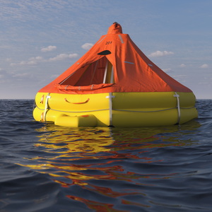 3D model Inflatable Life Raft for 20 Persons