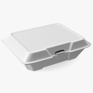 Disposable Food Tray Closed 3D