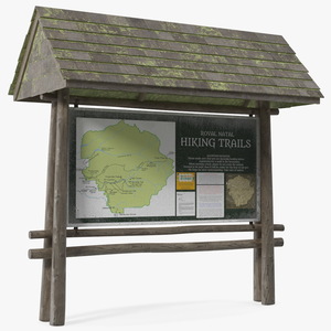 3D Hiking Information Board Old model