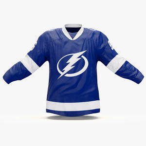 3D Hockey Jersey Tampa Bay Lightning model