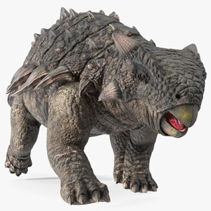 3D Alkylosaurus of Tropical Habitat Rigged for Cinema 4D model