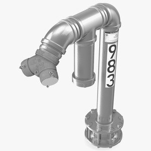 3D model Steel Double Pipe Fire Hydrant