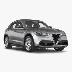 Alfa Romeo Stelvio 2017 Simple Interior 3D model