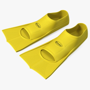 3D Klefer Short Blade Swim Fins model