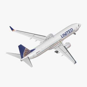 3D model Boeing 737 800 United Airlines